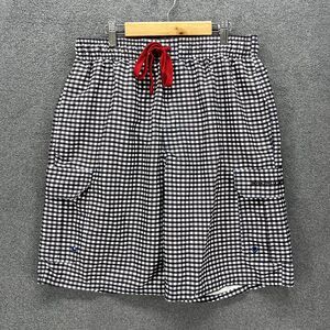 Beverly Hills Polo Club Trunks Mens Small Swimming Shorts Black White Check